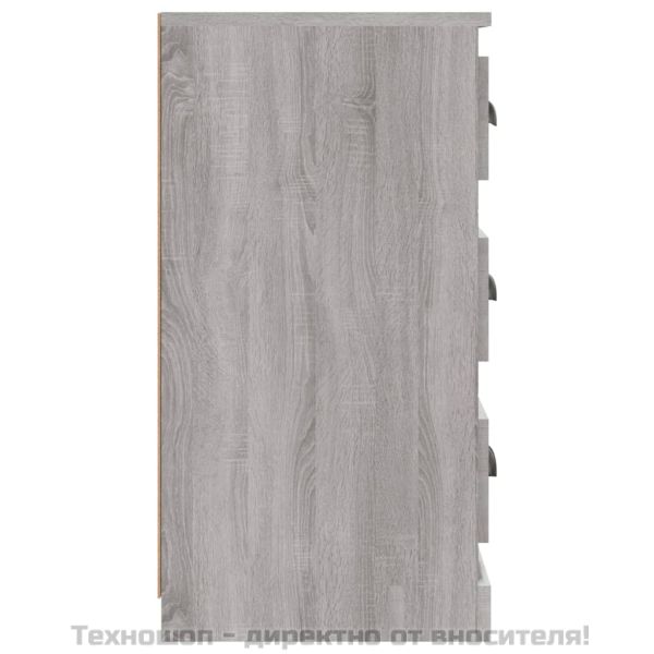 Сайдборд, сив сонома, 70x35,5x67,5 см, инженерно дърво