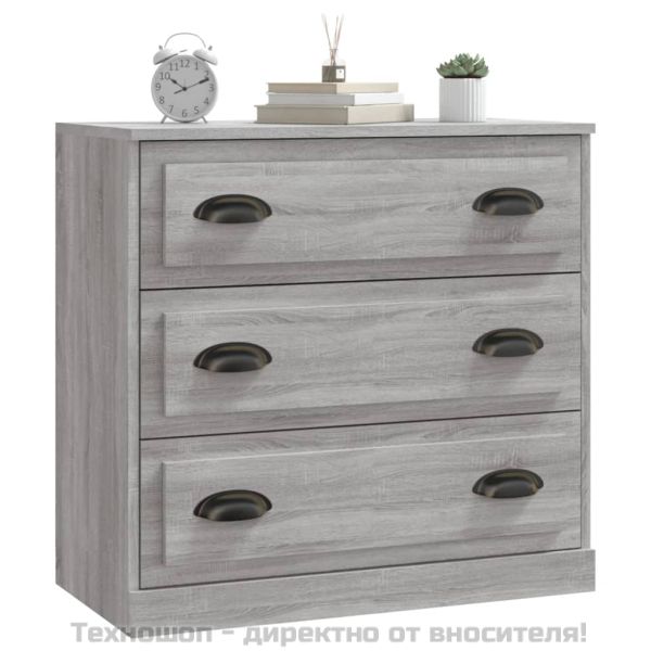 Сайдборд, сив сонома, 70x35,5x67,5 см, инженерно дърво