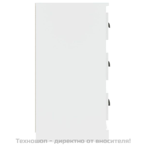 Сайдборд, бял, 70x35,5x67,5 см, инженерно дърво