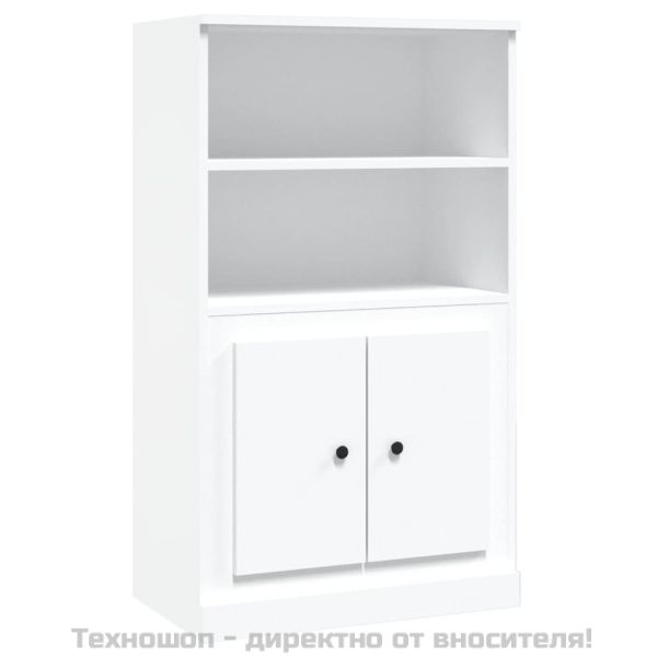 Висок шкаф, бял, 60x35,5x103,5 см, инженерно дърво