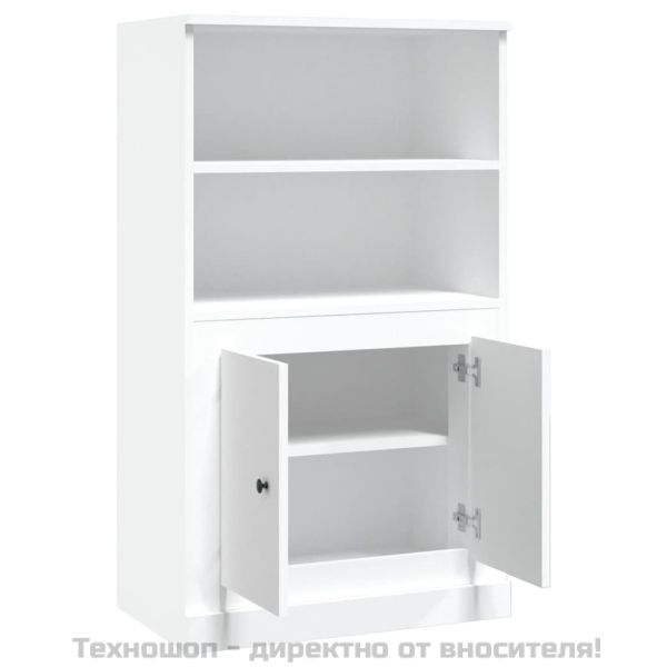 Висок шкаф, бял, 60x35,5x103,5 см, инженерно дърво