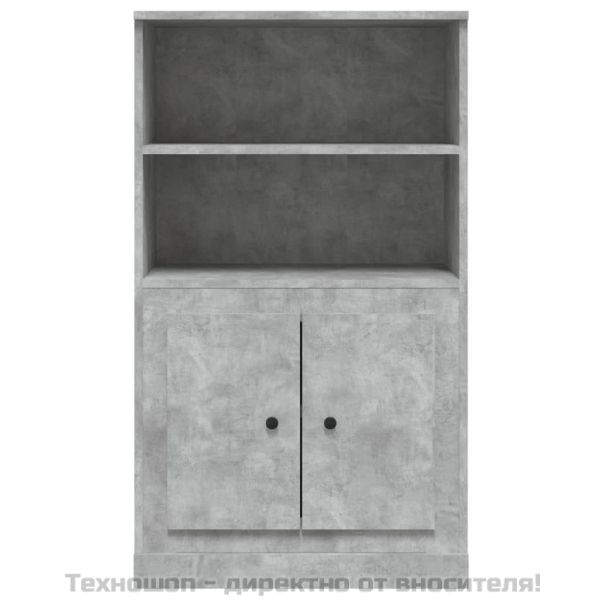 Висок шкаф, бетонно сив, 60x35,5x103,5 см, инженерно дърво