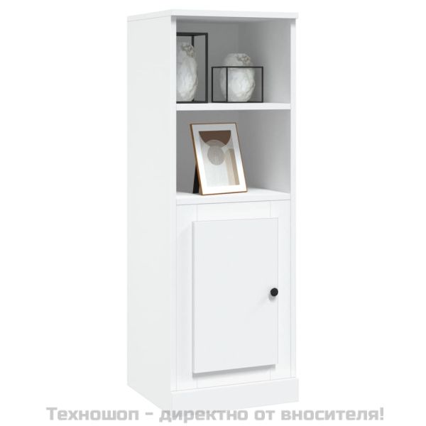 Висок шкаф, бял, 36x35,5x103,5 см, инженерно дърво