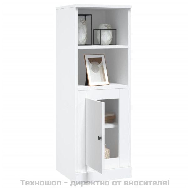 Висок шкаф, бял, 36x35,5x103,5 см, инженерно дърво