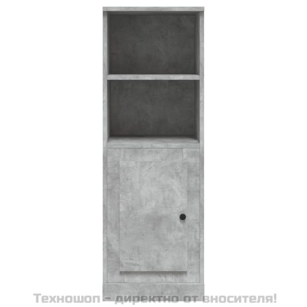 Висок шкаф, бетонно сив, 36x35,5x103,5 cm, инженерно дърво