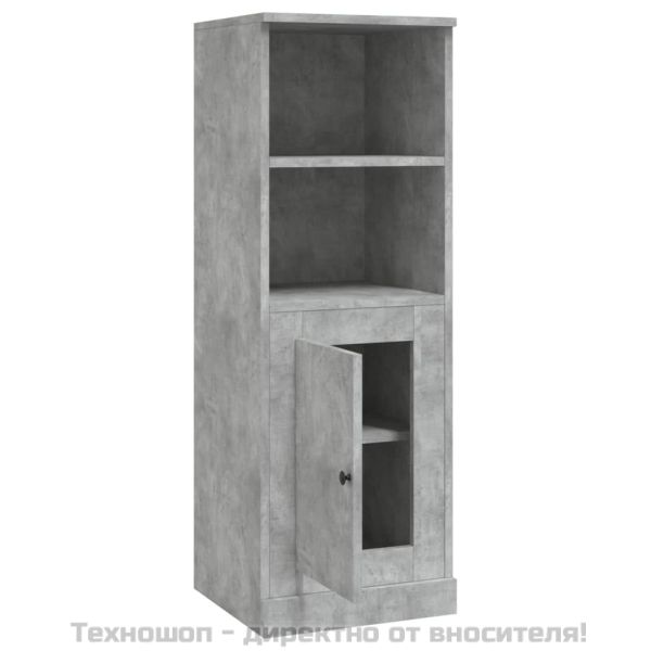 Висок шкаф, бетонно сив, 36x35,5x103,5 cm, инженерно дърво