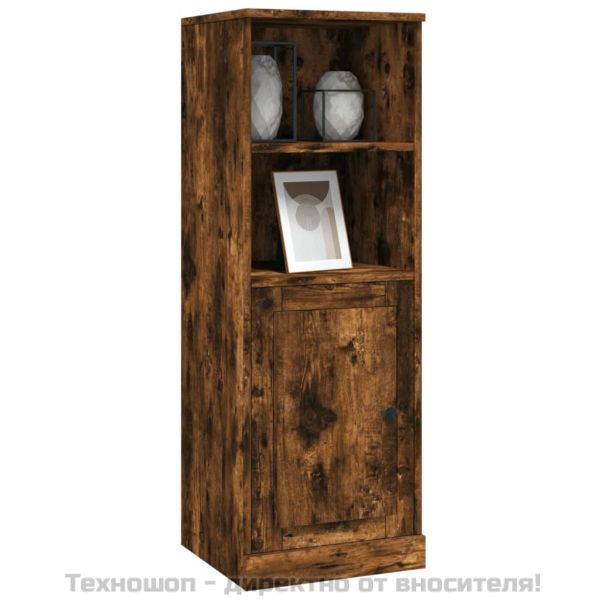 Висок шкаф, опушен дъб, 36x35,5x103,5 см, инженерно дърво
