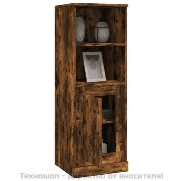 Висок шкаф, опушен дъб, 36x35,5x103,5 см, инженерно дърво