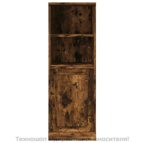 Висок шкаф, опушен дъб, 36x35,5x103,5 см, инженерно дърво