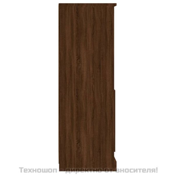 Висок шкаф, кафяв дъб, 36x35,5x103,5 см, инженерно дърво
