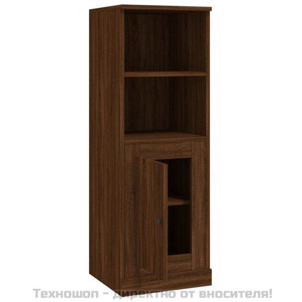 Висок шкаф, кафяв дъб, 36x35,5x103,5 см, инженерно дърво