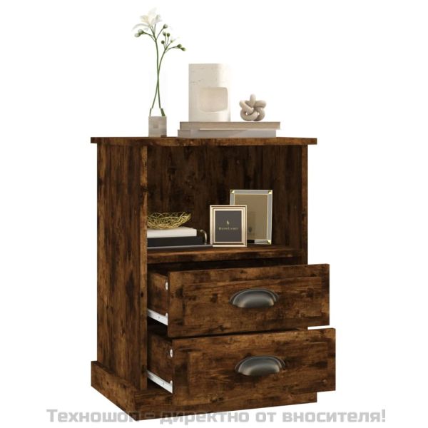 Нощно шкафче, опушен дъб, 43x36x60 см