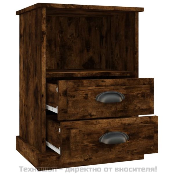 Нощно шкафче, опушен дъб, 43x36x60 см