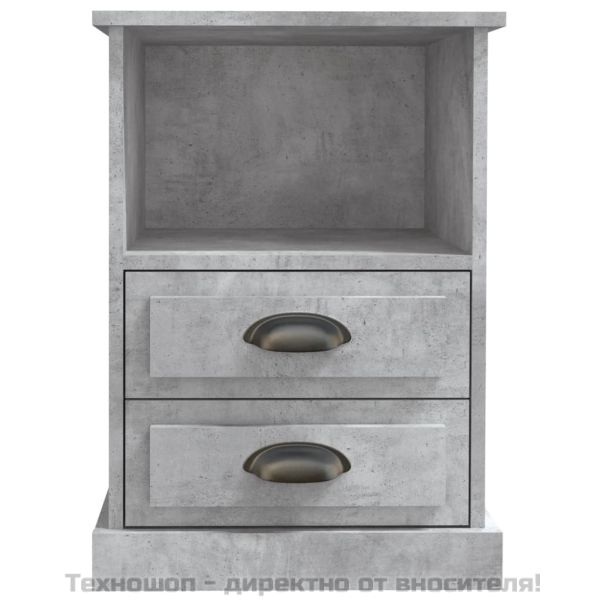 Нощно шкафче, бетонно сиво, 43x36x60 см