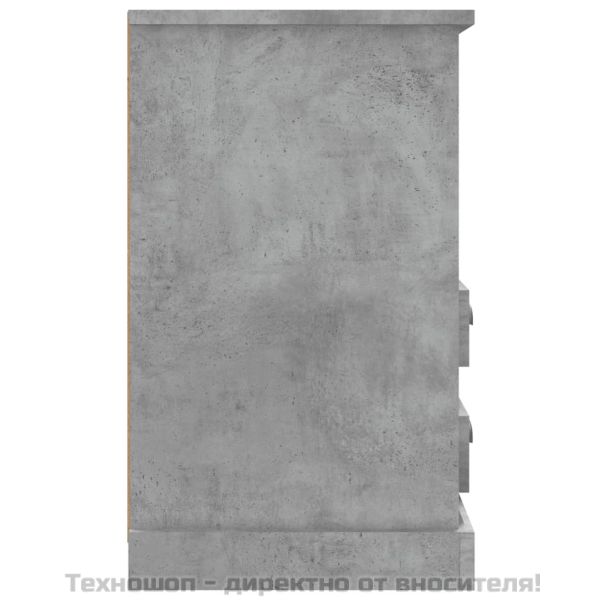 Нощно шкафче, бетонно сиво, 43x36x60 см