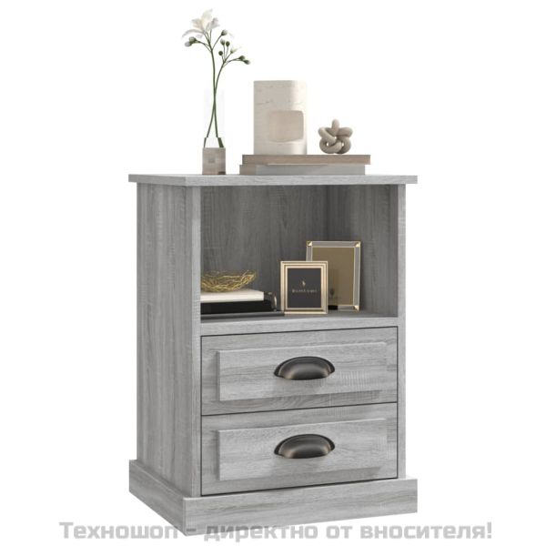 Нощни шкафчета, 2 бр, сив сонома, 43x36x60 см