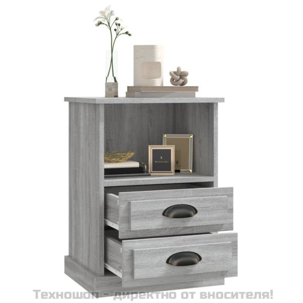 Нощни шкафчета, 2 бр, сив сонома, 43x36x60 см