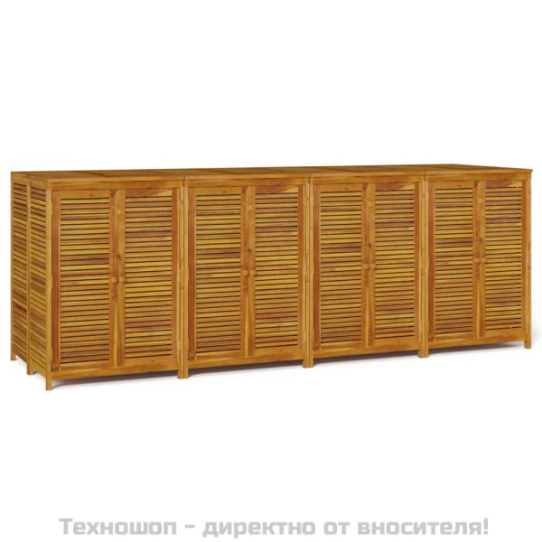 Градинска кутия за съхранение, 280x87x104 см, акация масив