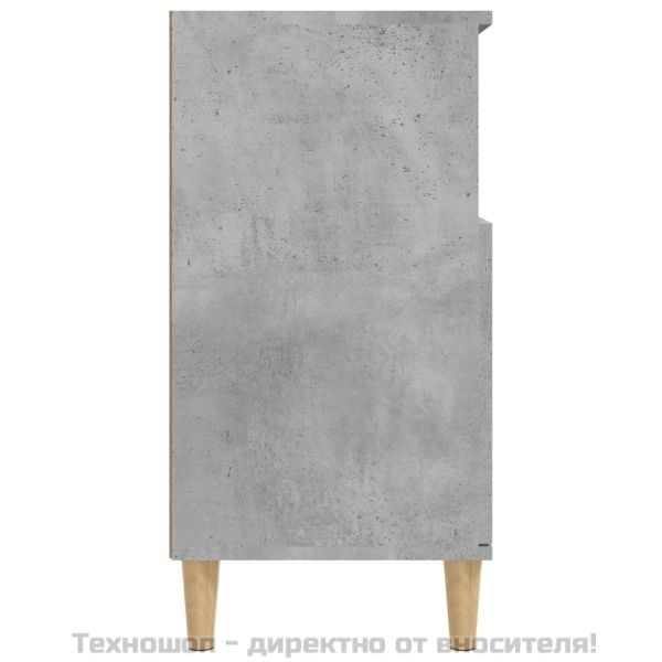 Сайдборд, бетонно сив, 60x35x70 см, инженерно дърво