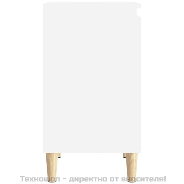 Шкаф за мивка, бял, 58x33x60 см, инженерно дърво
