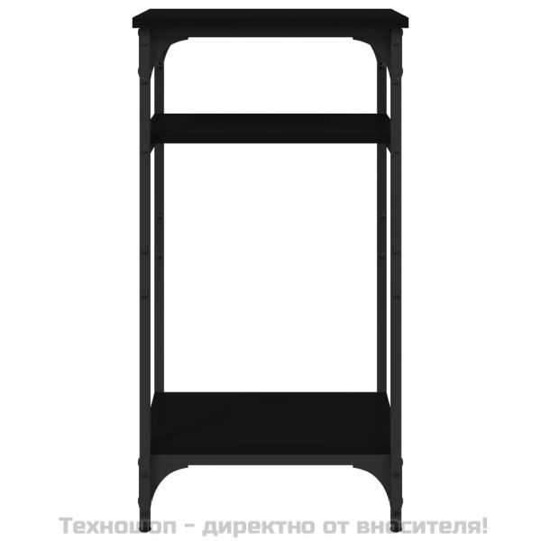 Странична маса, черна, 40x30x75 см, инженерно дърво