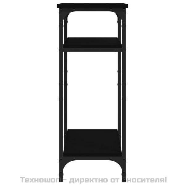 Странична маса, черна, 40x30x75 см, инженерно дърво