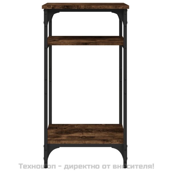 Странична маса, опушен дъб, 40x30x75 см, инженерно дърво