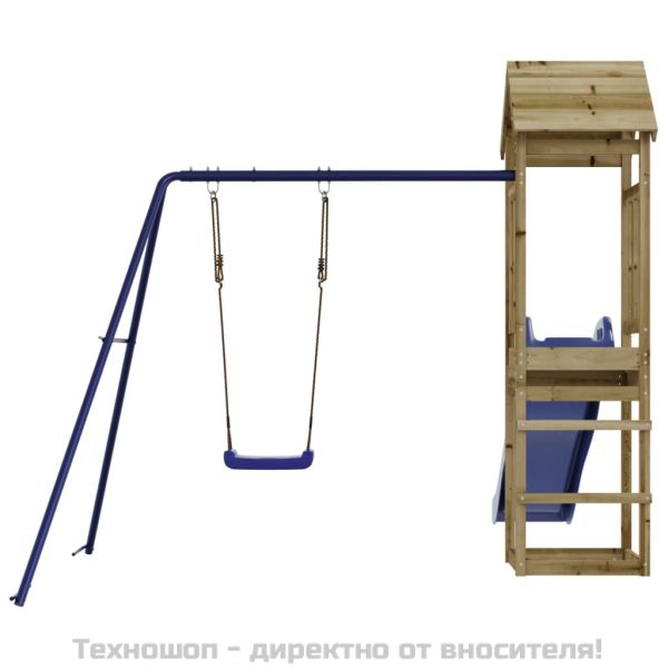 Комбинирано детско съоръжение за игра, импрегниран бор