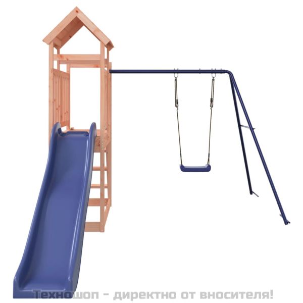 Комбинирано детско съоръжение, масивна дугласка дървесина