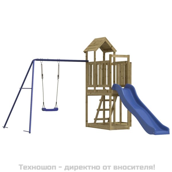 Комбинирано детско съоръжение за игра, импрегниран бор