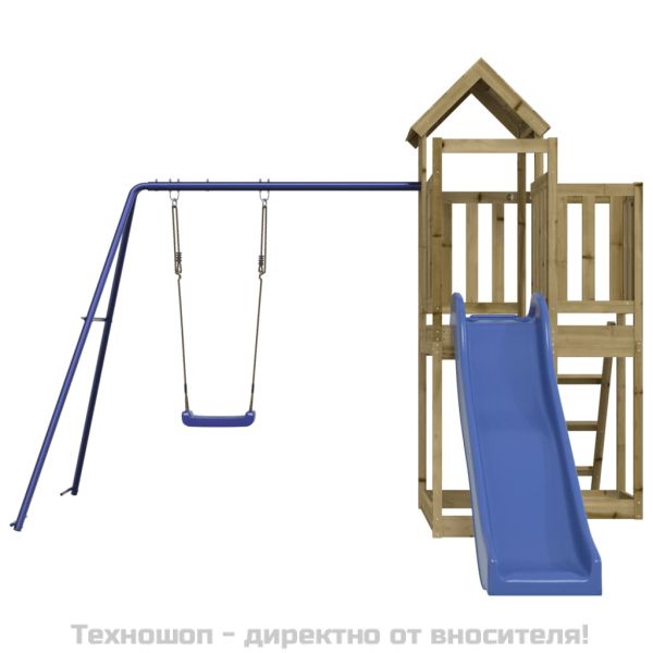 Комбинирано детско съоръжение за игра, импрегниран бор