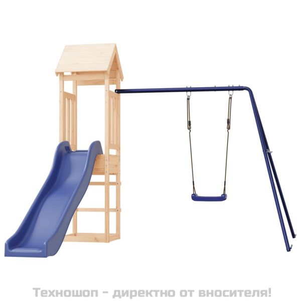 Комбинирано детско съоръжение за игра на открито, бор масив