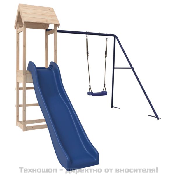 Комбинирано детско съоръжение за игра на открито, бор масив