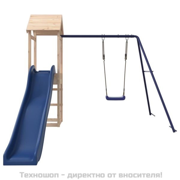 Комбинирано детско съоръжение за игра на открито, бор масив