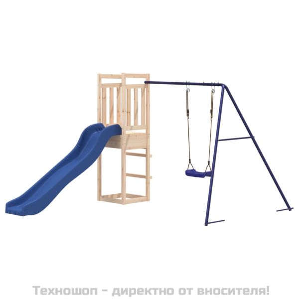 Комбинирано детско съоръжение за игра на открито, бор масив