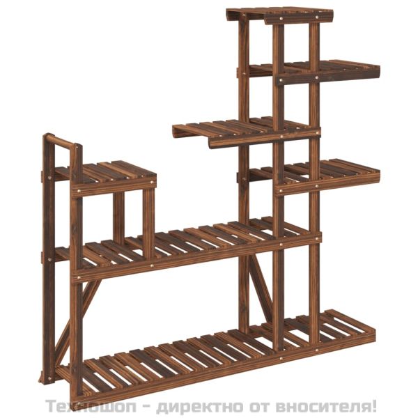 Поставка за цветя, 110x25x111 см, масивна ела