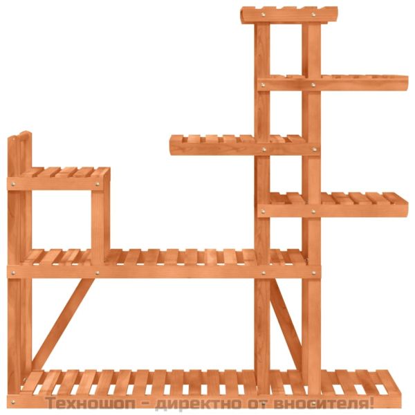 Поставка за цветя, 110x25x111 см, масивна ела