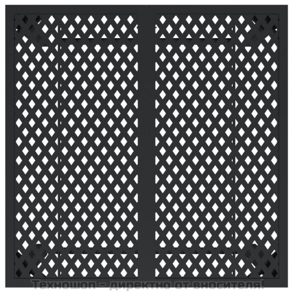 Градинска маса антрацит 80x80x72 cм стомана