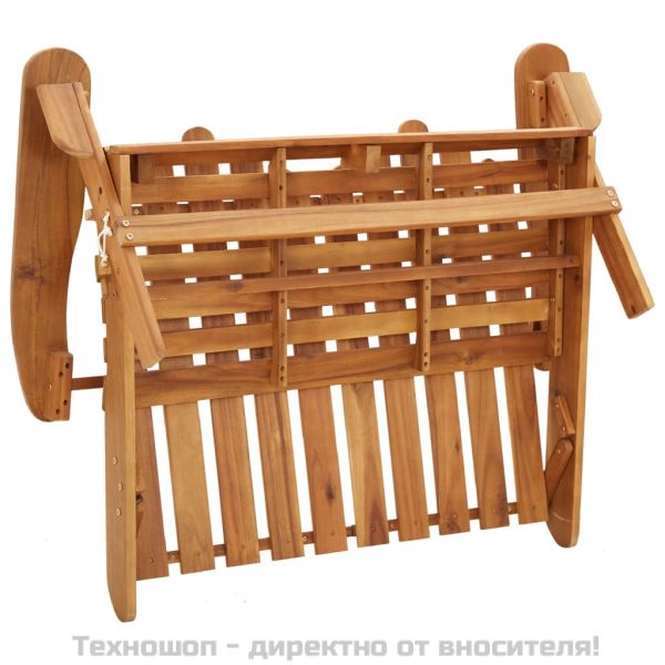 Адирондак градински лаундж комплект, 4 части, акация масив