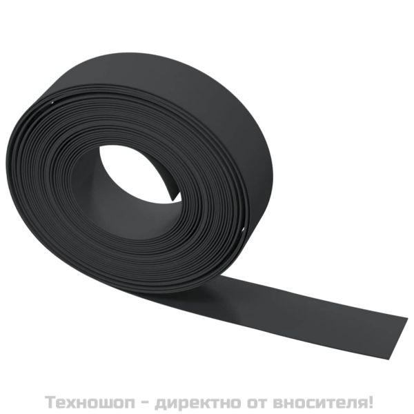 Градински кантове, 3 бр, черни, 10 м, 15 см, полиетилен