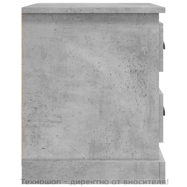 Нощни шкафчета, 2 бр, сиво, 39x39x47,5 см, инженерно дърво