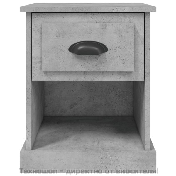 Нощни шкафчета, 2 бр, сиво, 39x39x47,5 см, инженерно дърво