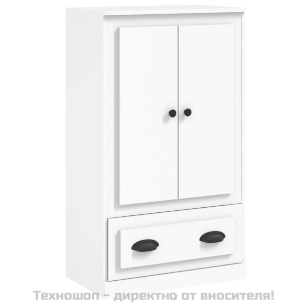 Висок шкаф, бял, 60x35,5x103,5 см, инженерно дърво