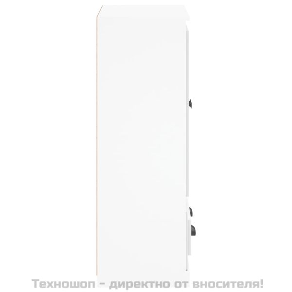 Висок шкаф, бял, 60x35,5x103,5 см, инженерно дърво