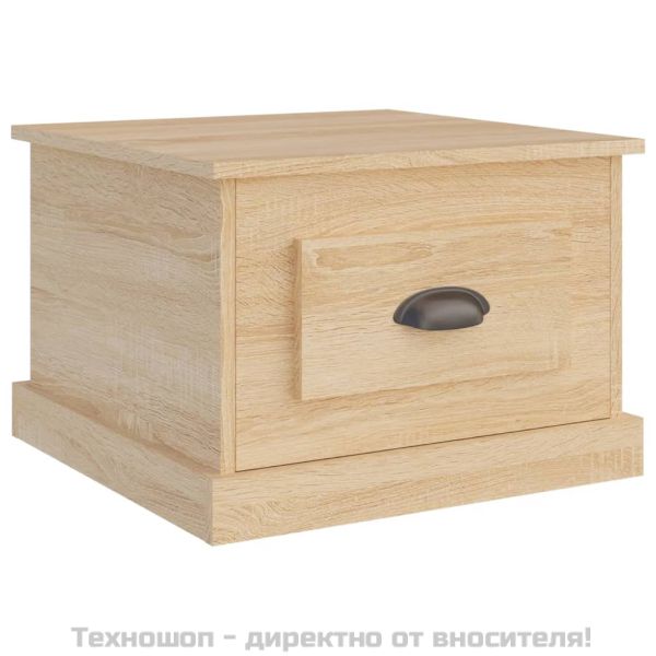 Кафе маса, дъб сонома, 50x50x35 см, инженерно дърво