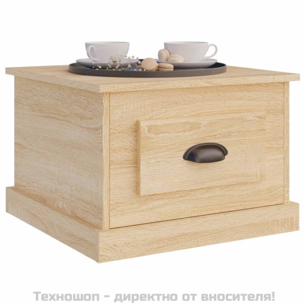 Кафе маса, дъб сонома, 50x50x35 см, инженерно дърво