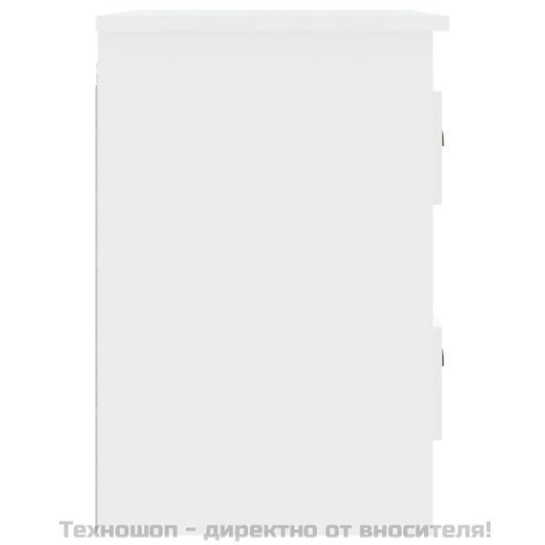 Нощни шкафчета за стенен монтаж, 2 бр, бели, 41,5x36x53 см