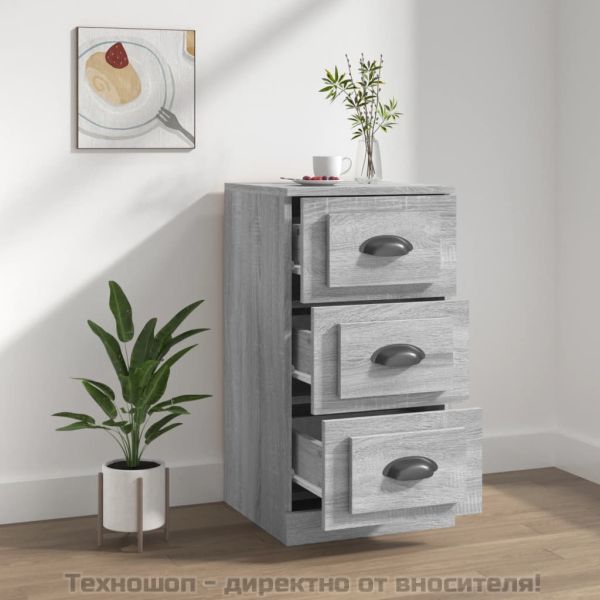 Сайдборд, сив сонома, 36x35,5x67,5 см, инженерно дърво