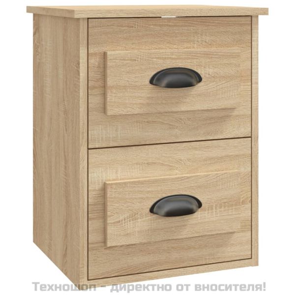 Нощно шкафче за стенен монтаж, сонома дъб, 41,5x36x53 см