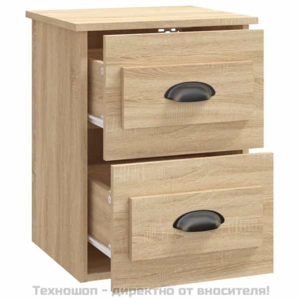 Нощни шкафчета за стенен монтаж 2 бр сонома дъб 41,5x36x53 см